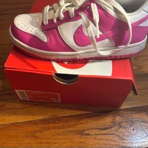 Nike Women's Fuchsia and White Sneakers